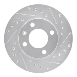 R1 Concepts EDZ-74004R Brake Rotor Drilled and Slotted Silver